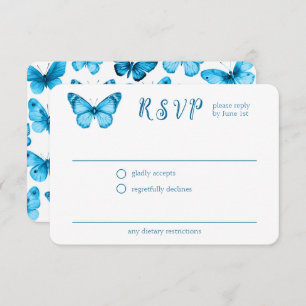 Elegant Butterflies Bridal Shower CUSTOM RSVP Enclosure Card