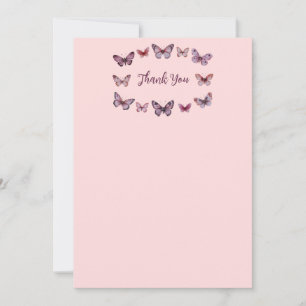Elegant Butterflies Bridal Shower CUSTOM Thank You Card