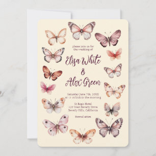 Elegant Butterflies CUSTOM Wedding Invitation