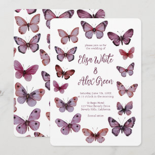 Elegant Butterflies CUSTOM Wedding Invitation
