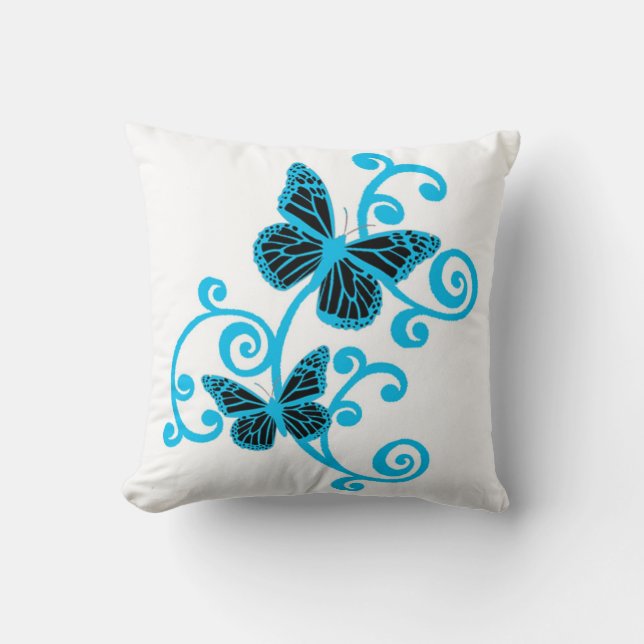 Elegant Butterflies Pattern Cushion (Front)