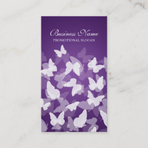 Elegant Butterflies Purple Professional Business Card