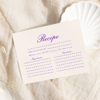 Elegant Butterflies Recipe Bridal Shower