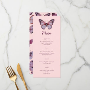 Elegant Butterflies Wedding CUSTOM Party Menu