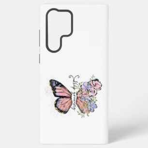 Elegant Butterfly and Floral Design Samsung Galaxy Case