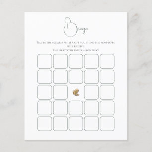 Elegant Butterfly Baby Shower Bingo Game Flyer