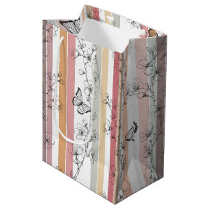 Elegant Butterfly Blossom (10) Medium Gift Bag