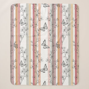 Elegant Butterfly Blossom (10) Sherpa Blanket