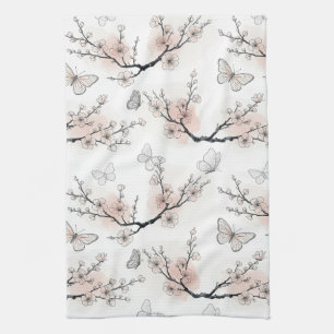 Elegant Butterfly Blossom (11) Tea Towel