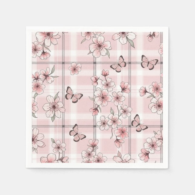 Elegant Butterfly Blossom (2) Napkin (Front)