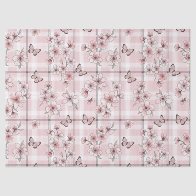 Elegant Butterfly Blossom (2) Tissue Paper (Front)