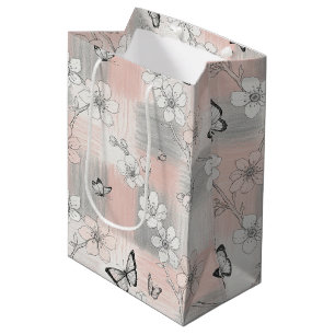 Elegant Butterfly Blossom (3) Medium Gift Bag
