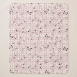 Elegant Butterfly Blossom (4) Sherpa Blanket