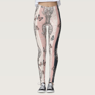 Elegant Butterfly Blossom (5) Leggings