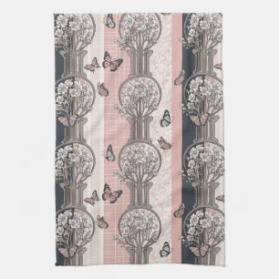 Elegant Butterfly Blossom (5) Tea Towel