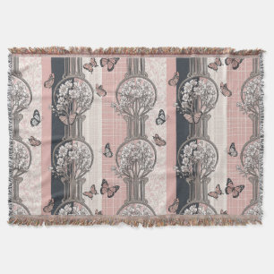 Elegant Butterfly Blossom (5) Throw Blanket