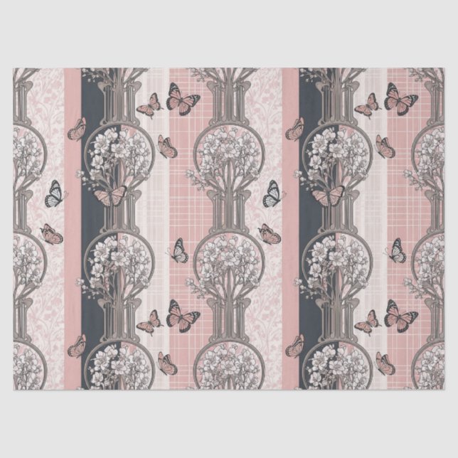 Elegant Butterfly Blossom (5) Tissue Paper (Front)