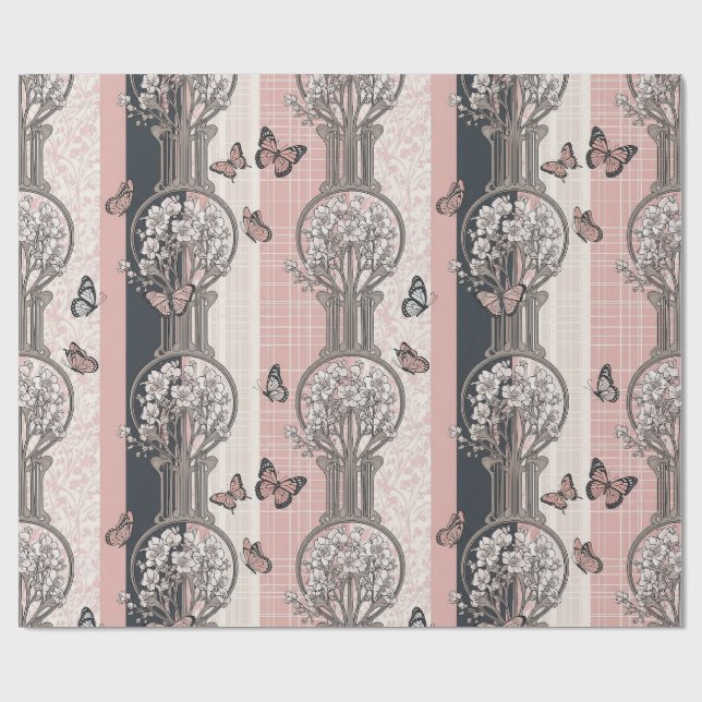 Elegant Butterfly Blossom (5) Wrapping Paper (Flat)