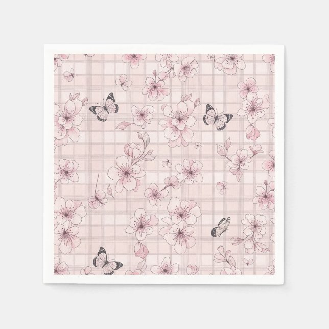 Elegant Butterfly Blossom (7) Napkin (Front)