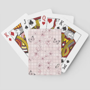Elegant Butterfly Blossom (7) Playing Cards