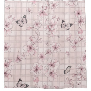 Elegant Butterfly Blossom (7) Shower Curtain