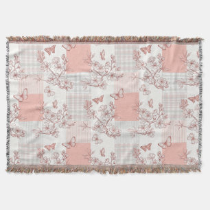 Elegant Butterfly Blossom (7) Throw Blanket