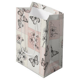 Elegant Butterfly Blossom (8) Medium Gift Bag