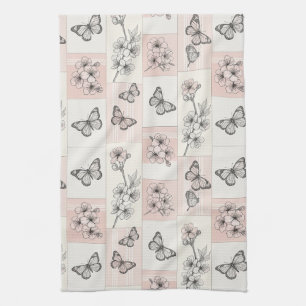 Elegant Butterfly Blossom (8) Tea Towel