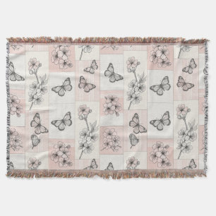 Elegant Butterfly Blossom (8) Throw Blanket