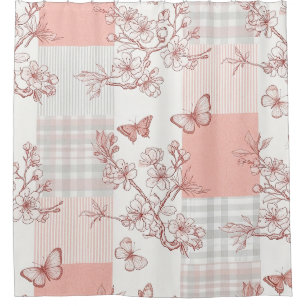 Elegant Butterfly Blossom (9) Shower Curtain