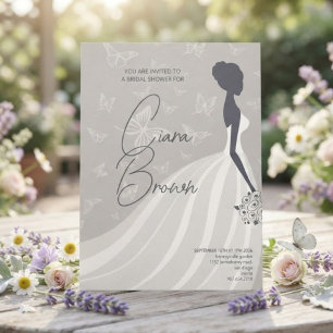 Elegant Butterfly Bridal Shower Invitation