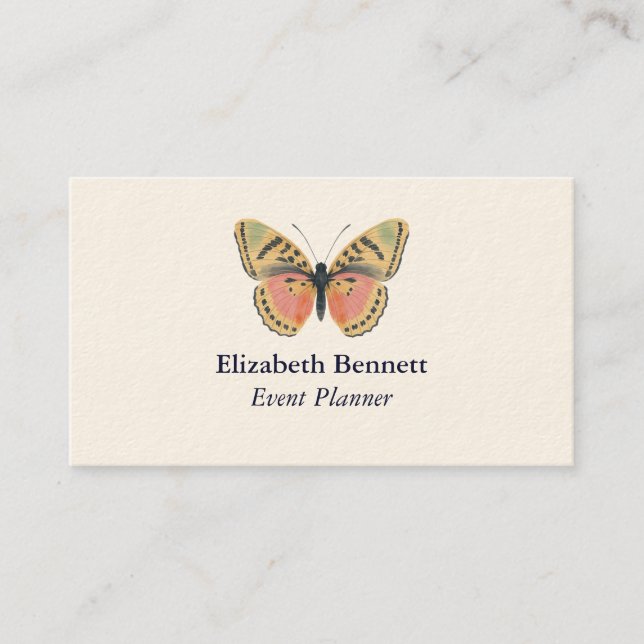 Elegant Butterfly Business Card – Customisable  (Front)