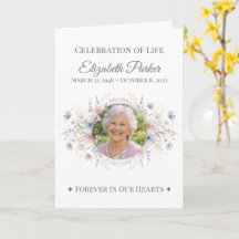 Elegant Butterfly Celebration of Life Program
