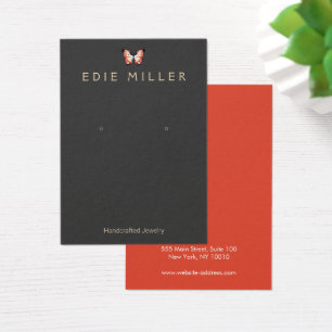 Elegant Butterfly Earring Display Card