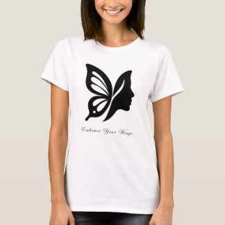 Elegant Butterfly & Face Silhouette Embrace Your W T-Shirt