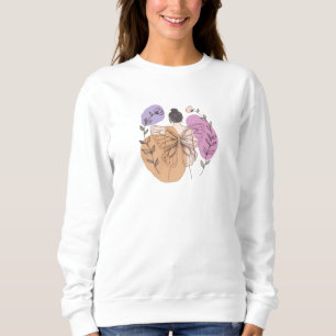 Elegant Butterfly Fairy Woman Line Art T-Shirt Sweatshirt