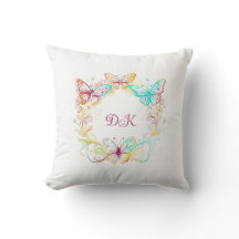 Elegant butterfly frame monogram and message