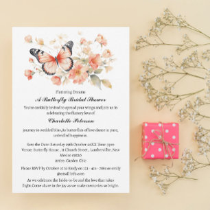 Elegant Butterfly Garden Floral Invitation