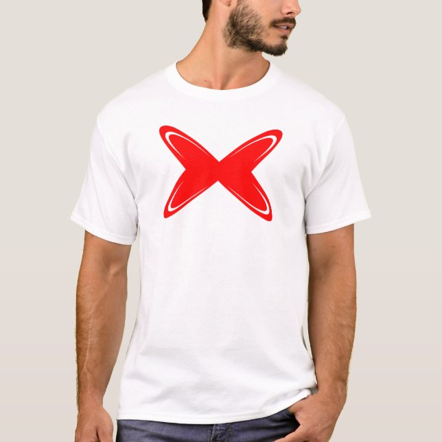 Elegant Butterfly Letter X Monogram T-Shirt (Front)