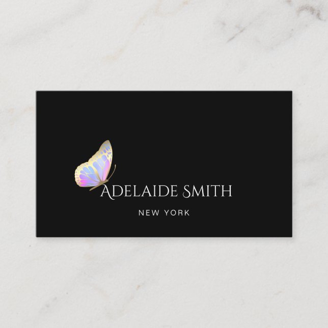 elegant  butterfly logo  business card (Front)