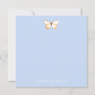 Elegant Butterfly Personalised Thank You Card