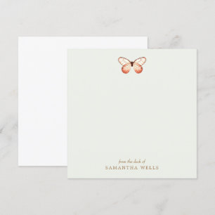 Elegant Butterfly Personalised Thank You Card