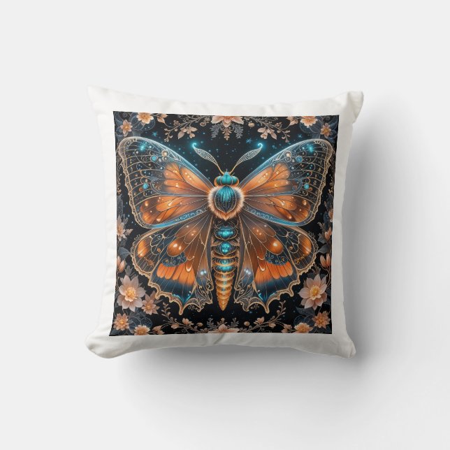 Elegant Butterfly Pillow Design (Front)
