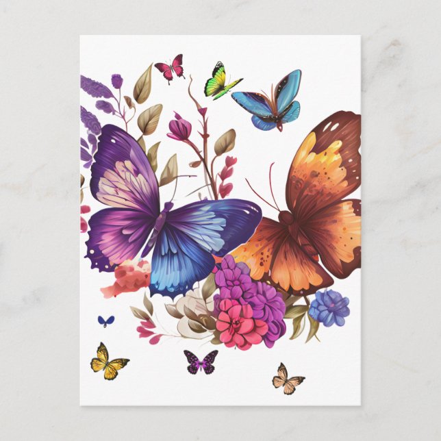  Elegant Butterfly Postcard (Front)