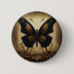 Elegant Butterfly Print Stylish Round Button
