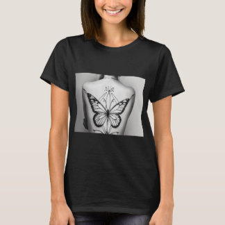 "Elegant Butterfly Print Women's Basic T-Shirt" T-Shirt