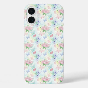 Elegant Butterfly Seamless Print iPhone 16 Plus Case