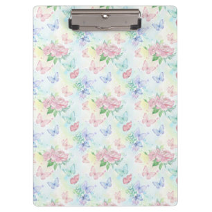 Elegant Butterfly Seamless Print Clipboard