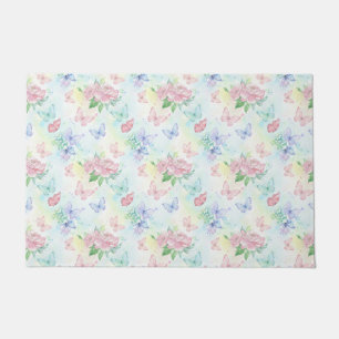 Elegant Butterfly Seamless Print Doormat
