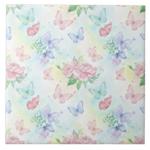 Elegant Butterfly Seamless Print Tile